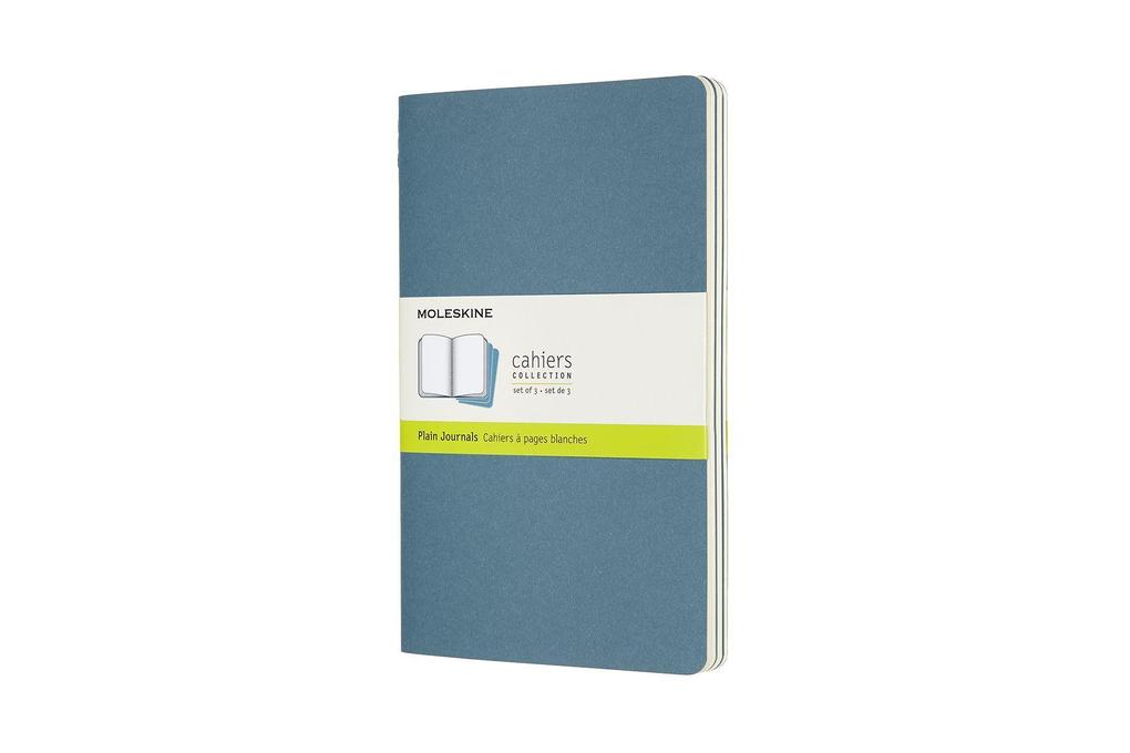 Moleskine Cahier Large/A5 3er Set Blanko Lebhaftes Blau