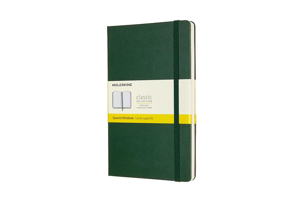 Moleskine Notizbuch Large/A5 Kariert Myrtengrün
