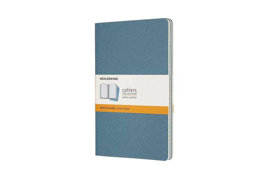 Moleskine Cahier Large/A5 3er Set Liniert Lebhaftes Blau