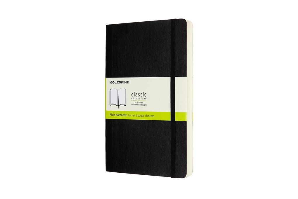 Moleskine Notizbuch Large/A5 Blanko Erweiterte Seitenanzahl Schwarz