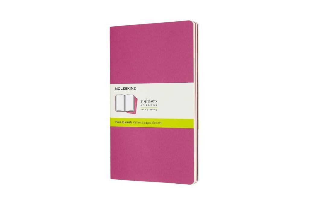 Moleskine Cahier Large/A5 3er Set Blanko Kinetisches Pink