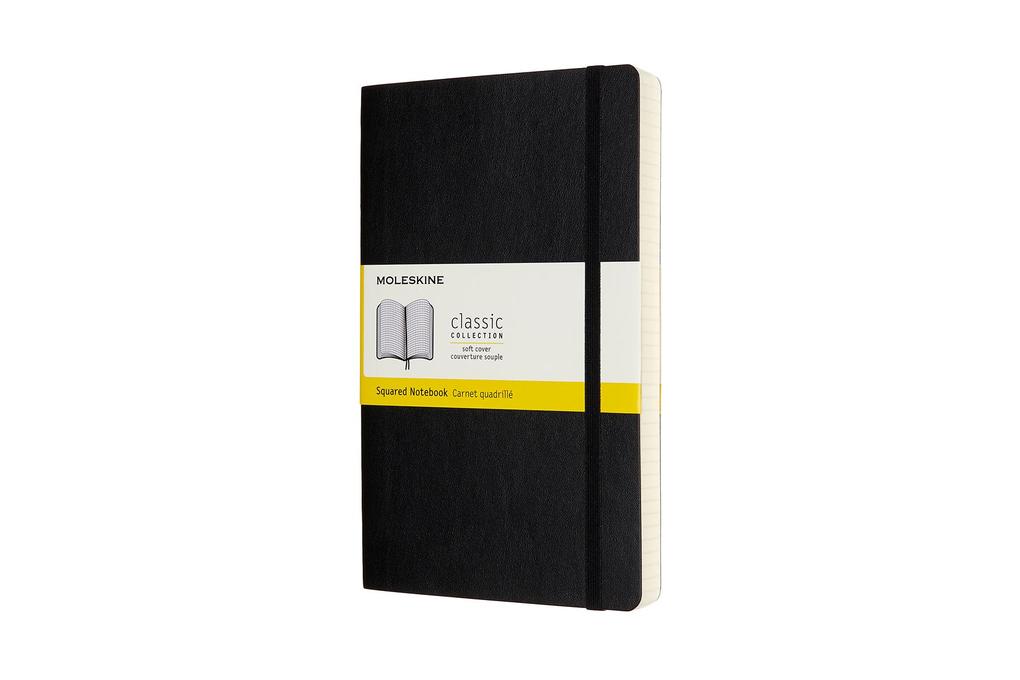 Moleskine Notizbuch Large/A5 Kariert Erweiterte Seitenanzahl Schwarz