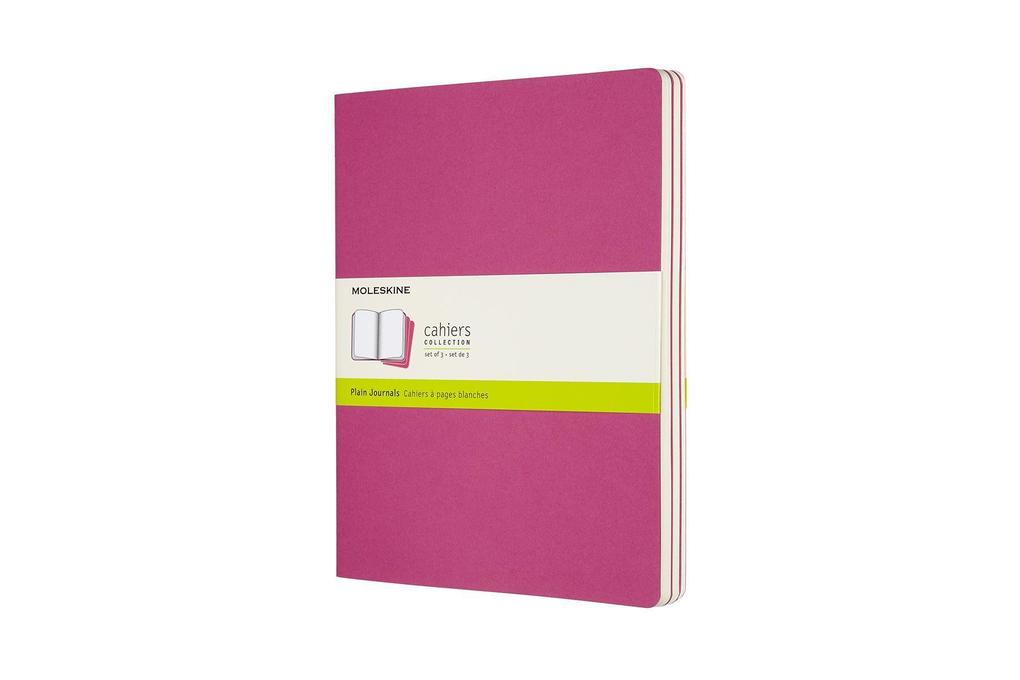 Image of Moleskine Cahier Notizhefte Blanko, Xlarge, Kartoneinband, 3er Set, Kinetisches Pink