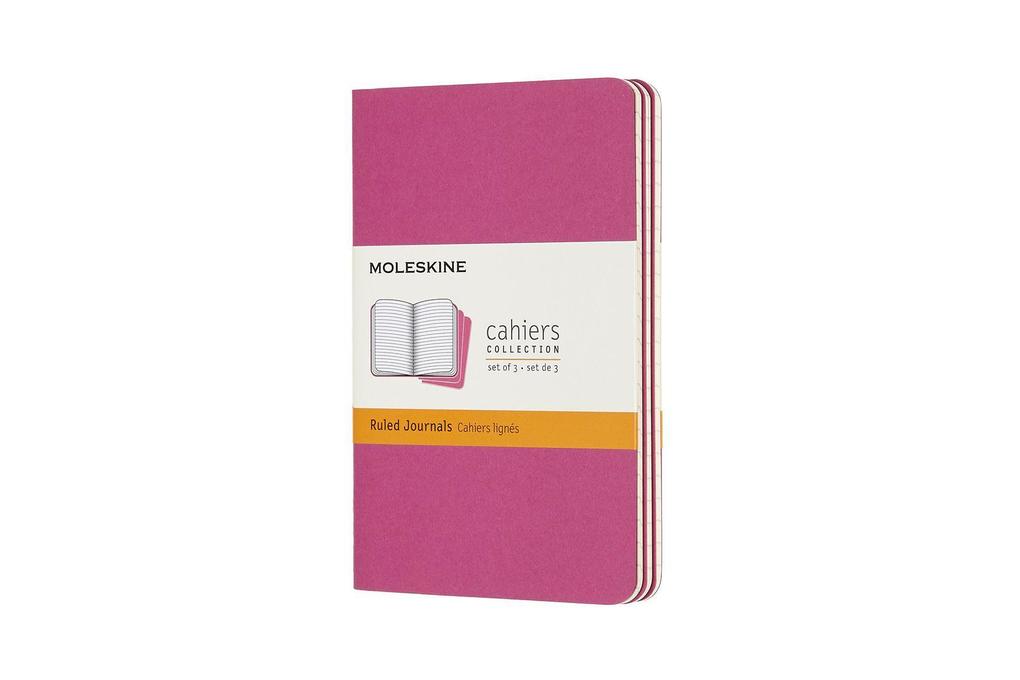 Moleskine Cahier Pocket/A6 3er Set Liniert Kinetisches Pink