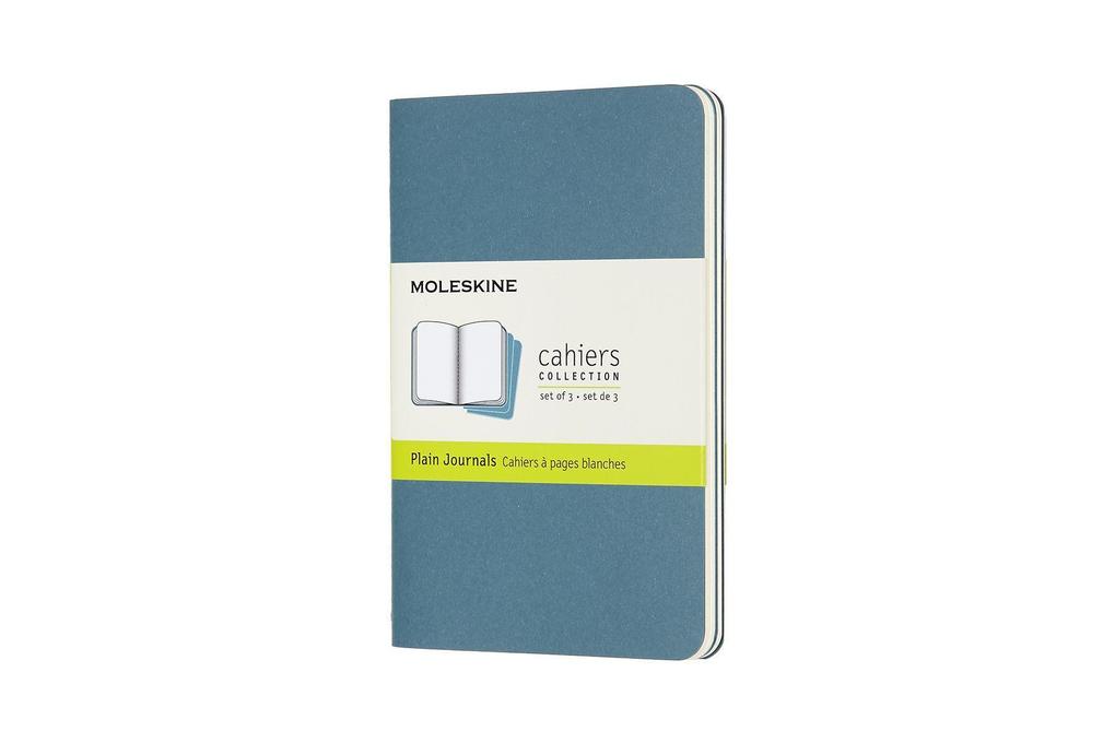 Moleskine Germany GmbH Moleskine Cahier Pocket/A6 3er Set Blanko Lebhaftes Blau