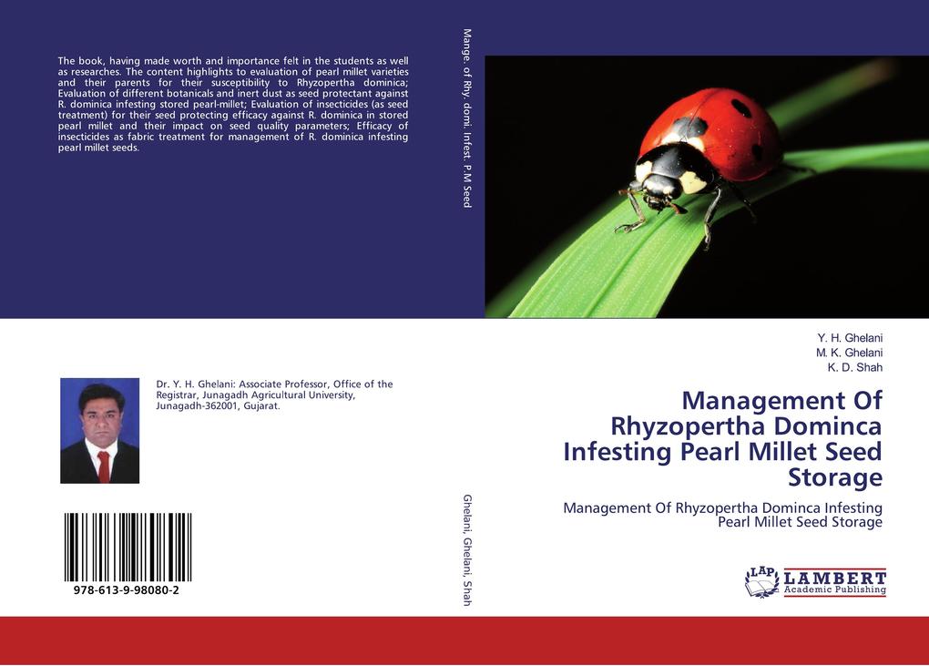 Management Of Rhyzopertha Dominca Infesting Pearl Millet Seed Storage