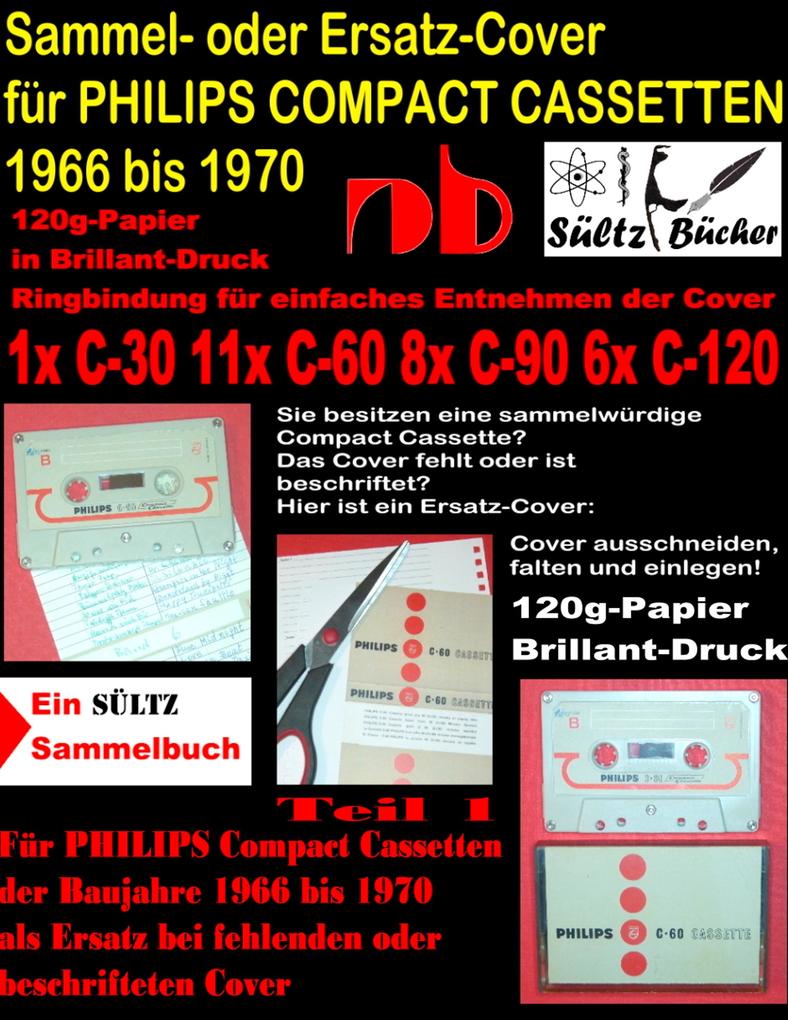 Sammel- oder Ersatz-Cover für PHILIPS COMPACT CASSETTEN 1966 bis 1970