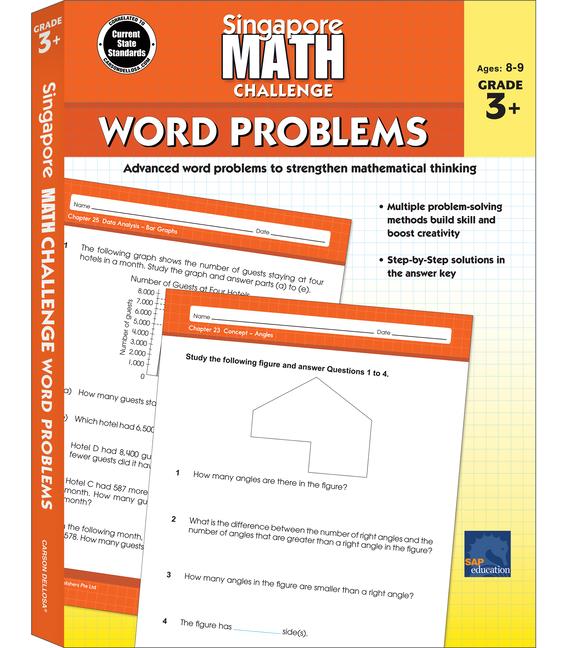 Singapore Math Challenge Word Problems Grades 3 - 5