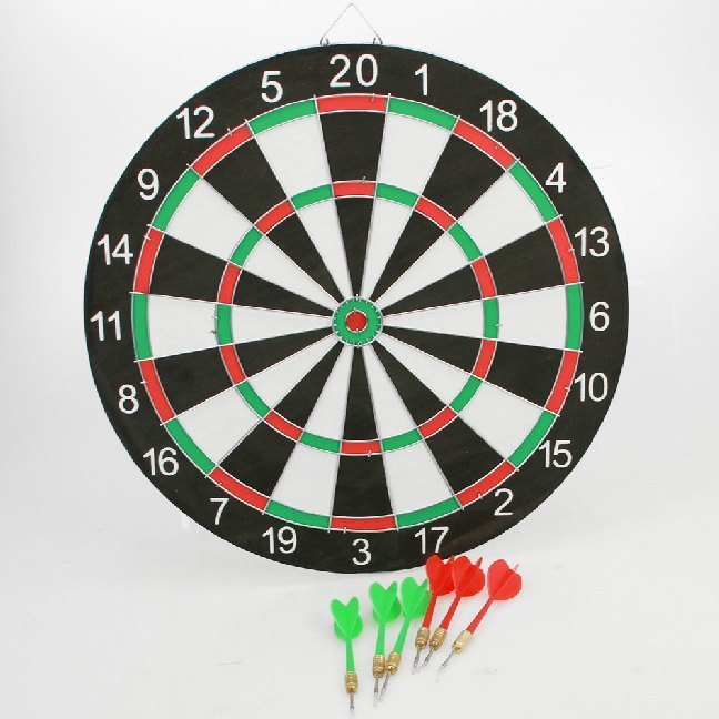 Dartspiel doppelseitig mit 6 Stück Darts