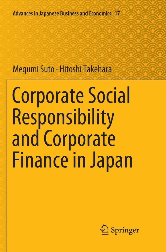 Corporate Social Responsibility and Corporate Finance in Japan