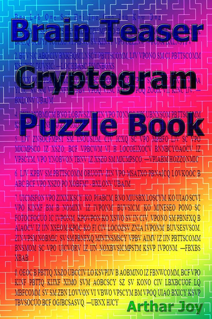 Brain Teaser Cryptogram Puzzle Book