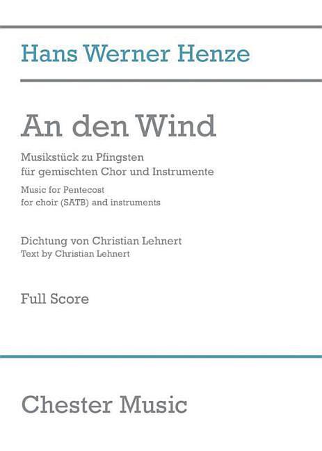 An Den Wind: Music for Pentecost - Christian Lehnert