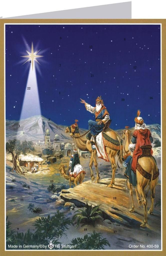 Postkarten-Adventskalender 'Drei Könige'