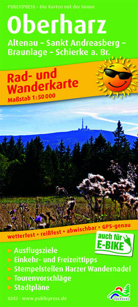 Oberharz - Altenau St. Andreasberg Braunlage Schierke a. Br. 1:50 000