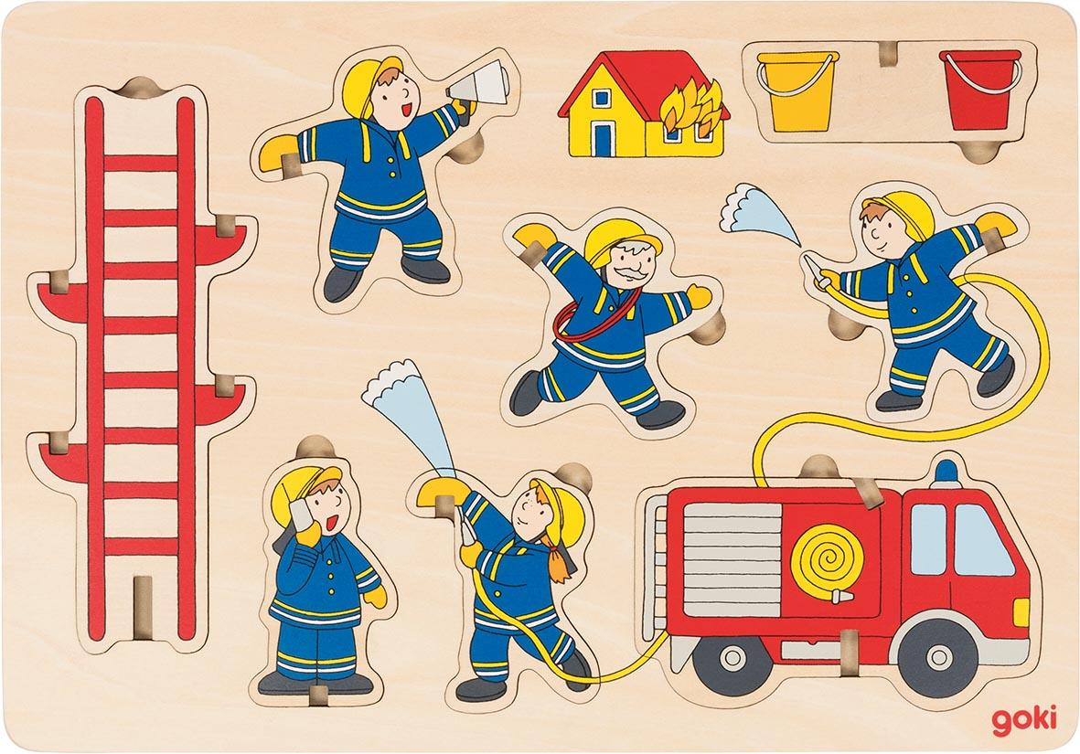 Goki 57471 - Aufstellpuzzle Feuerwehr