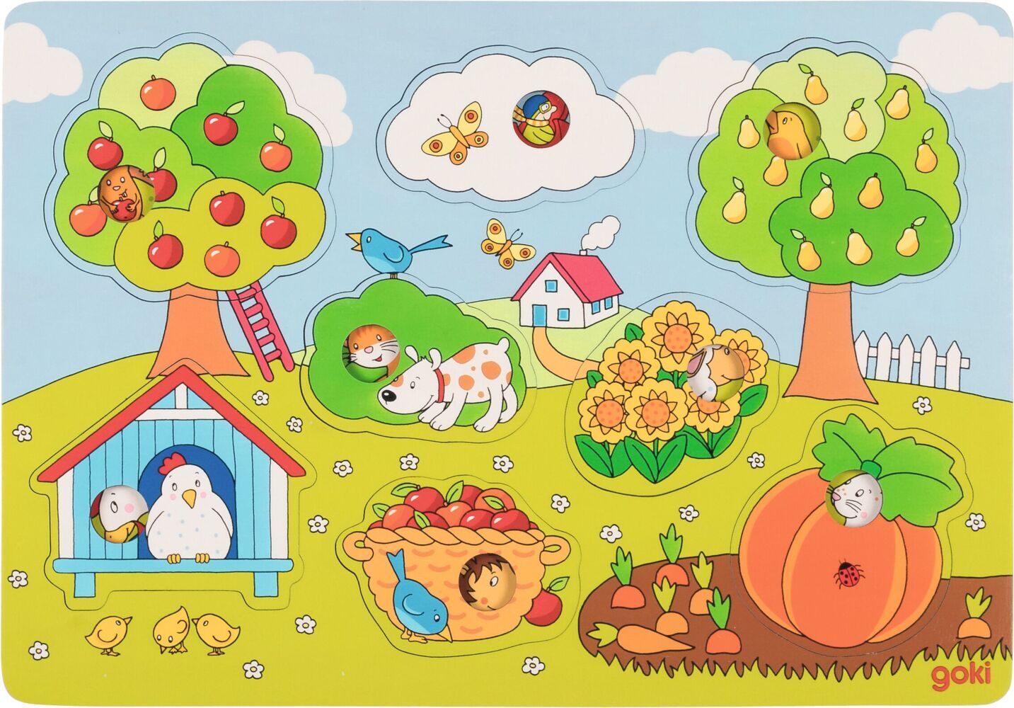 Hintergrundbildpuzzle Im Garten