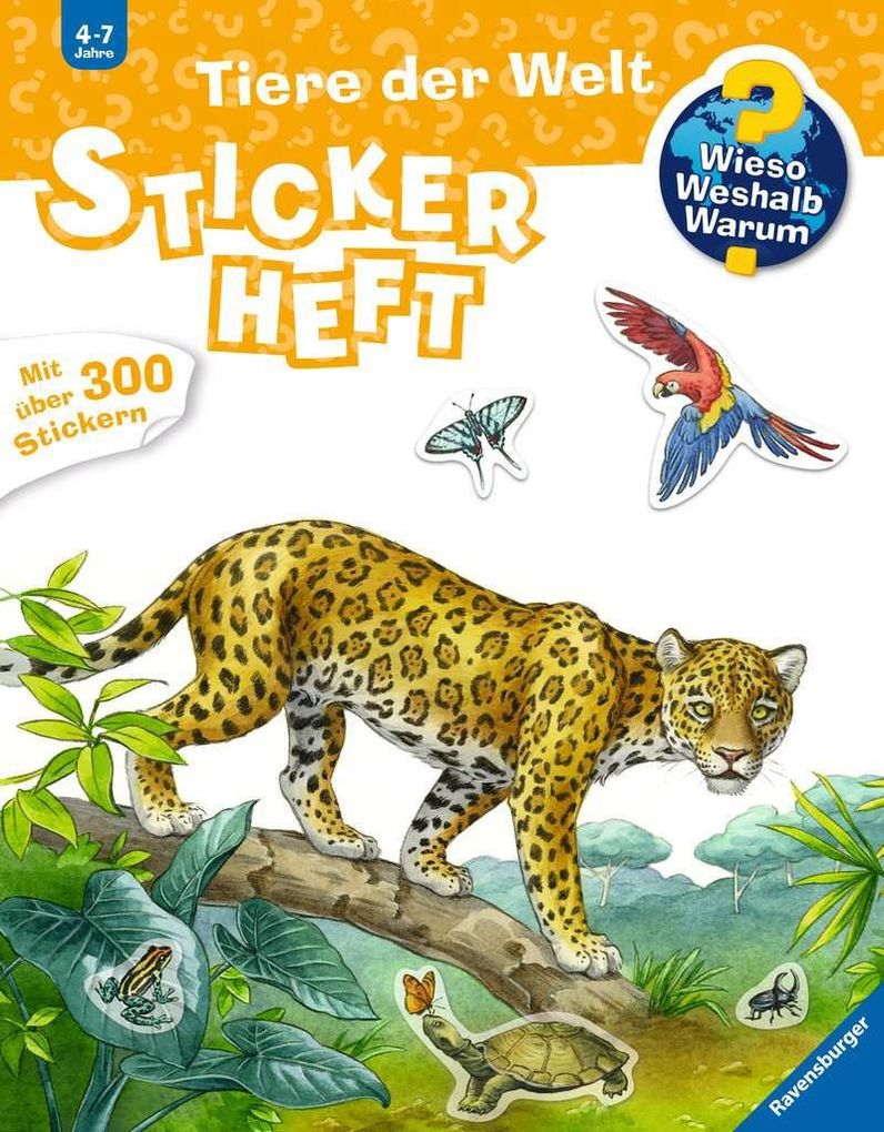 Image of Ravensburger 32963 WWW Stickerheft: Tiere der Welt