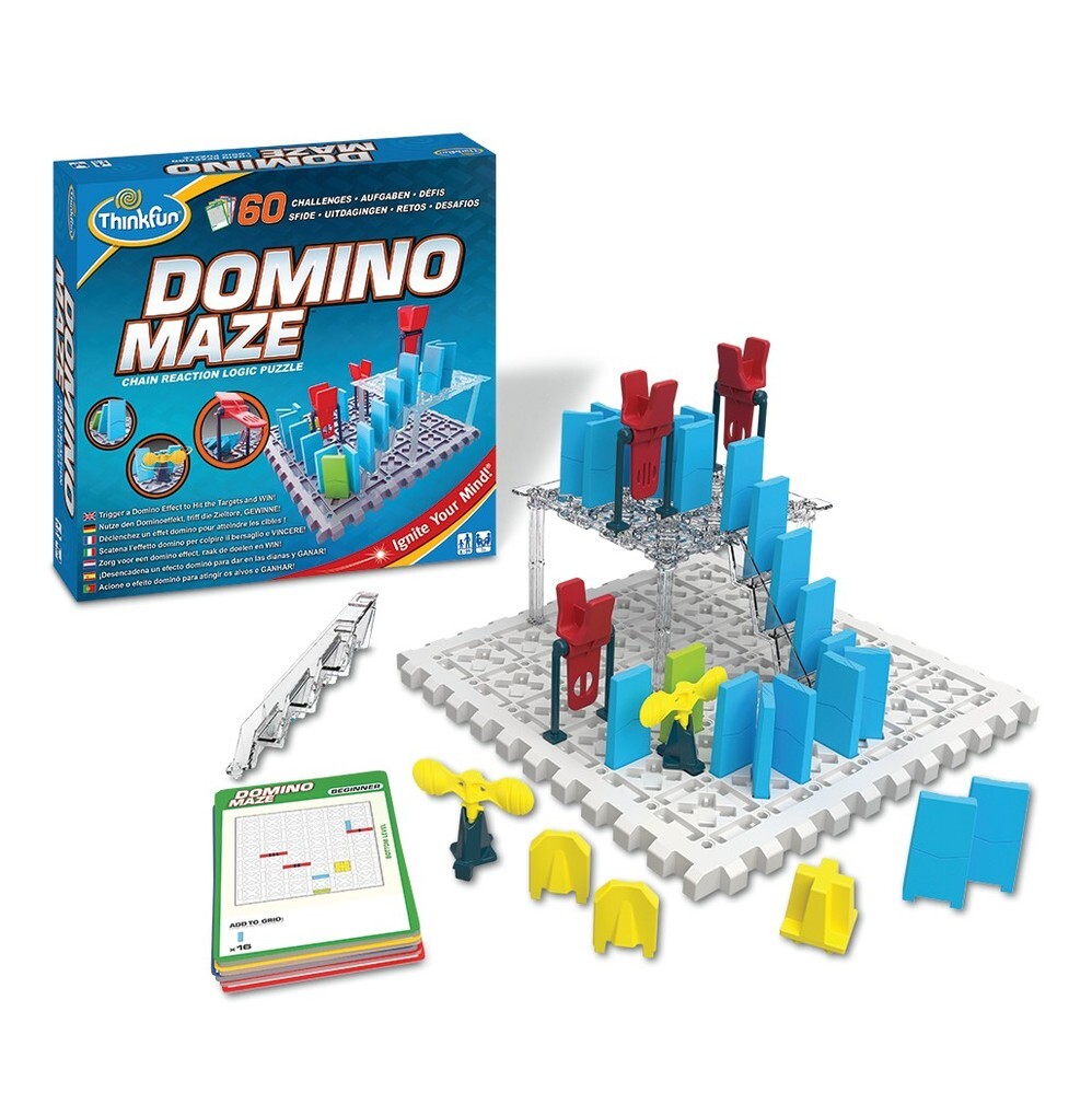 Image of ThinkFun - 76373 - Domino Maze das kniffelige Logikspiel mit dem Dominoeffekt für Jungen und Mädchen ab 8 Jahren