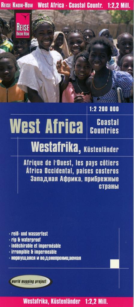 Reise Know-How Landkarte Westafrika Küstenländer (1:2.200.000) : von Senegal bis Nigeria