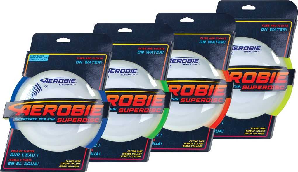 Aerobie Superdisc, Frisbee für präzise Würfe, farblich sortiert