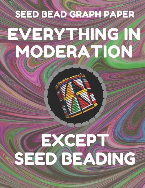 Seed Bead Graph Paper: Book for ing Seed Beading Patterns 8.5 by 11 Inches Large Size Funny Moderation Dark Swirl Cover