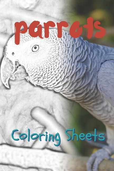 Parrot Coloring Sheets: 30 Parrot Drawings Coloring Sheets Adults Relaxation Coloring Book for Kids for Girls Volume 9