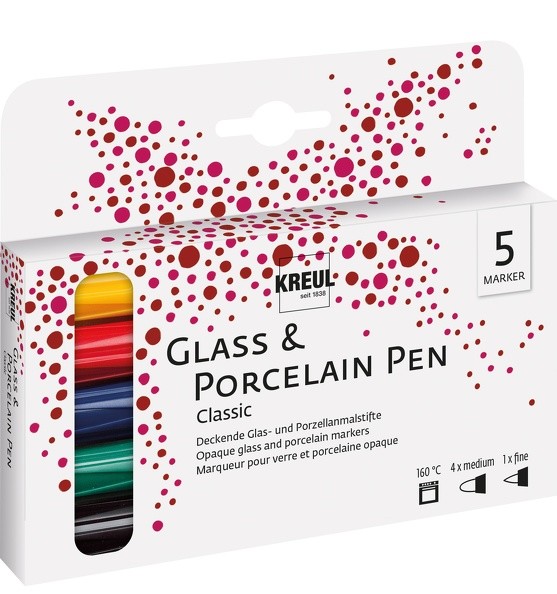 KREUL Marqueur porcelaine KR-16400 Classic 5 pieces