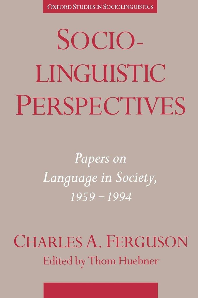 Sociolinguistic Perspectives