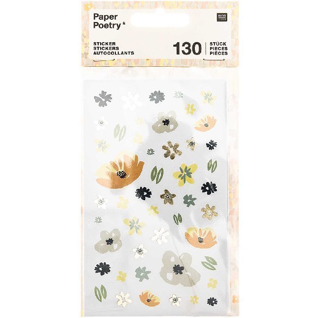 Sticker Crafted Nature Blumen Blau Fsc Mix