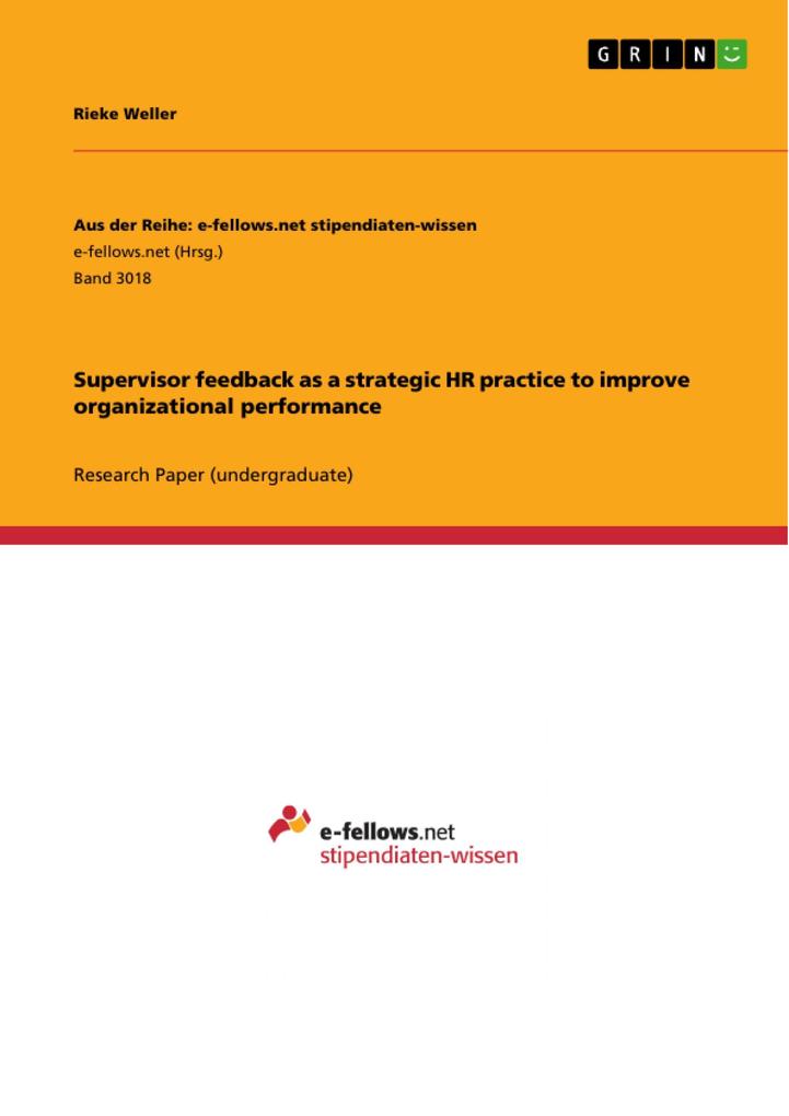 Supervisor feedback as a strategic HR practice to improve organizational performance