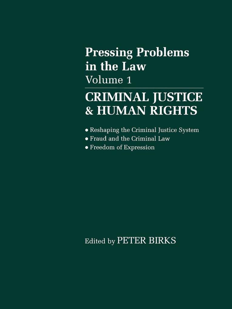 Pressing Problems in Law