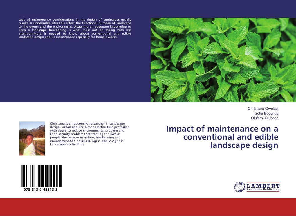 Impact of maintenance on a conventional and edible landscape 