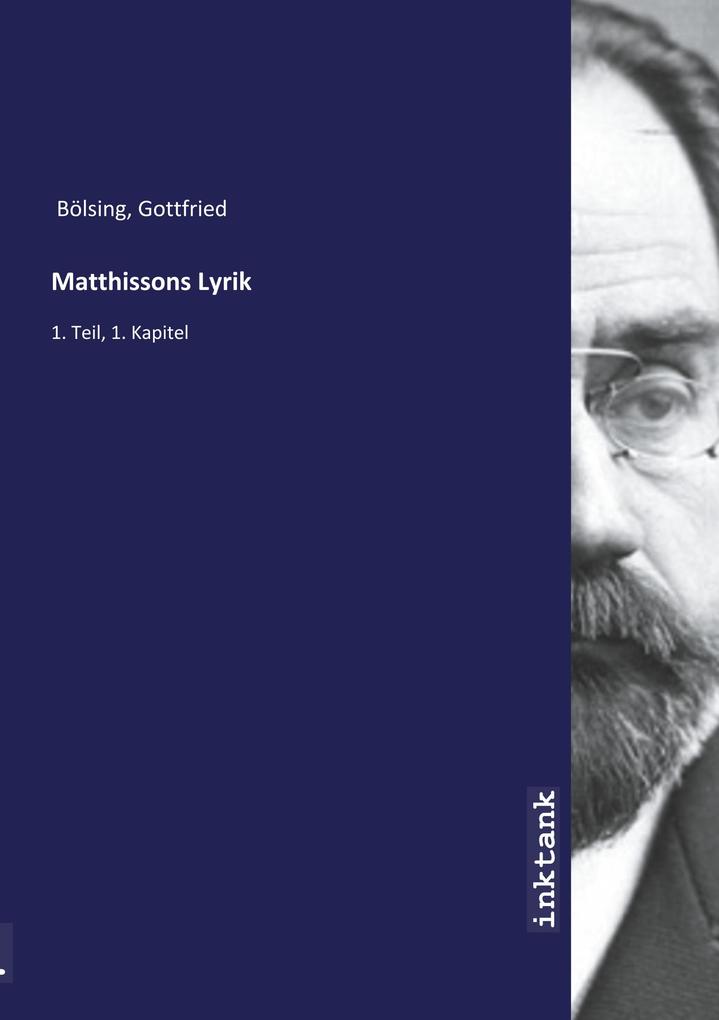 Image of Matthissons Lyrik