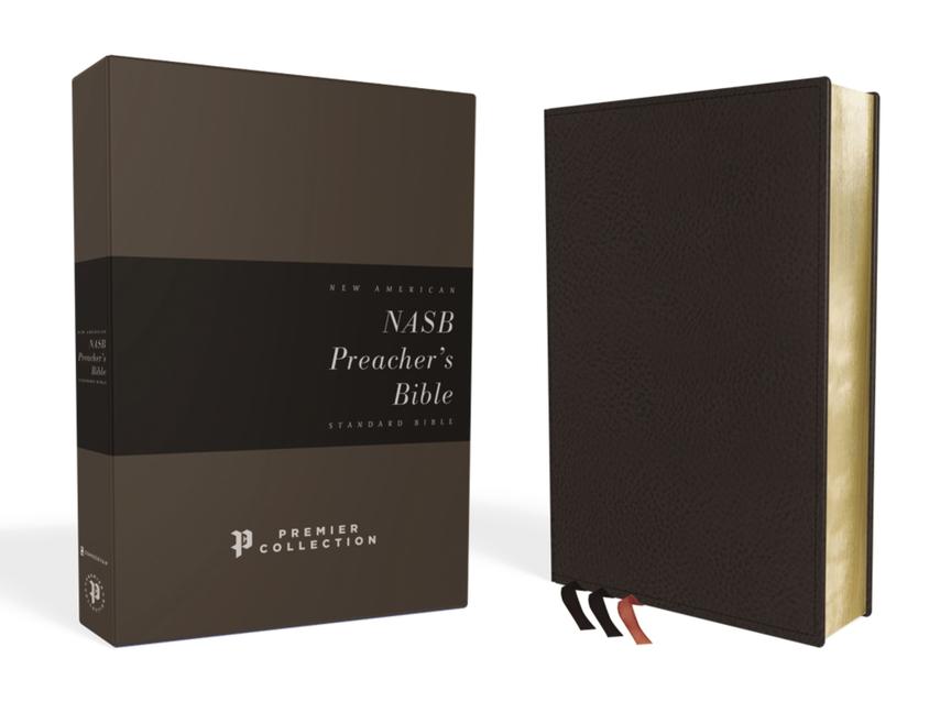 Nasb Preacher‘s Bible Premium Leather Goatskin Black Premier Collection 1995 Text Comfort Print