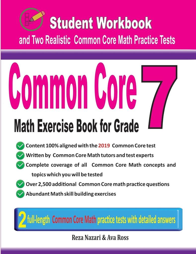 Common Core Math Exercise Book for Grade 7