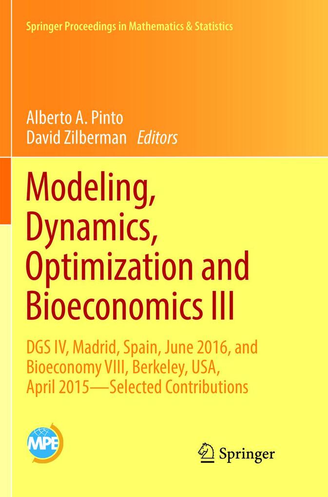 Modeling Dynamics Optimization and Bioeconomics III