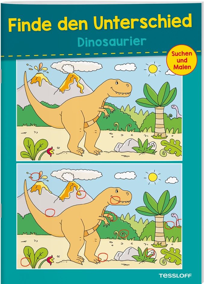 Image of Finde den Unterschied. Dinosaurier