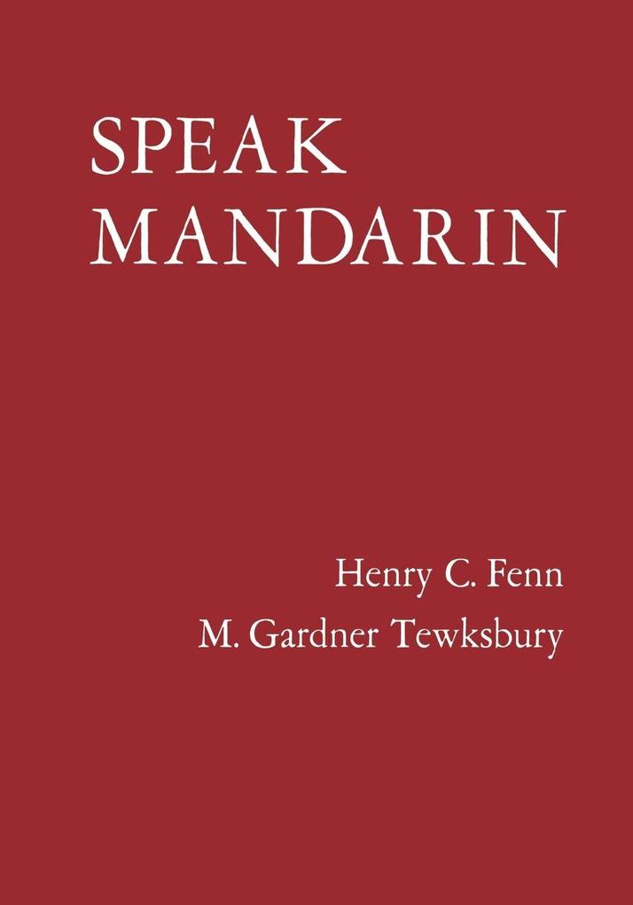 Speak Mandarin Textbook