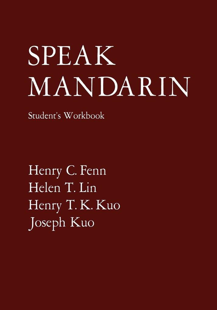 SPEAK MANDARIN WRKBK