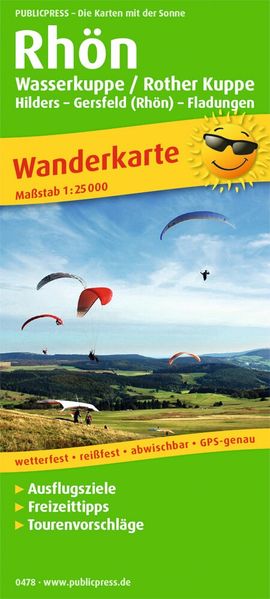 Rhön Wasserkuppe / Rother Kuppe Hilders - Gersfeld (Rhön) - Fladungen 1:25 000