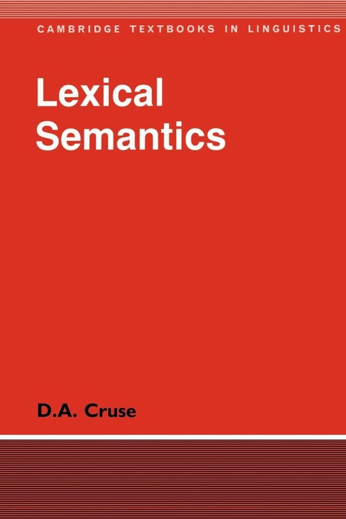 Lexical Semantics