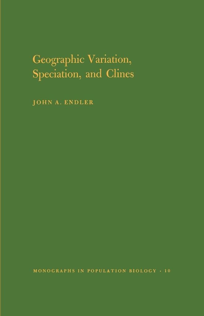Geographic Variation Speciation and Clines