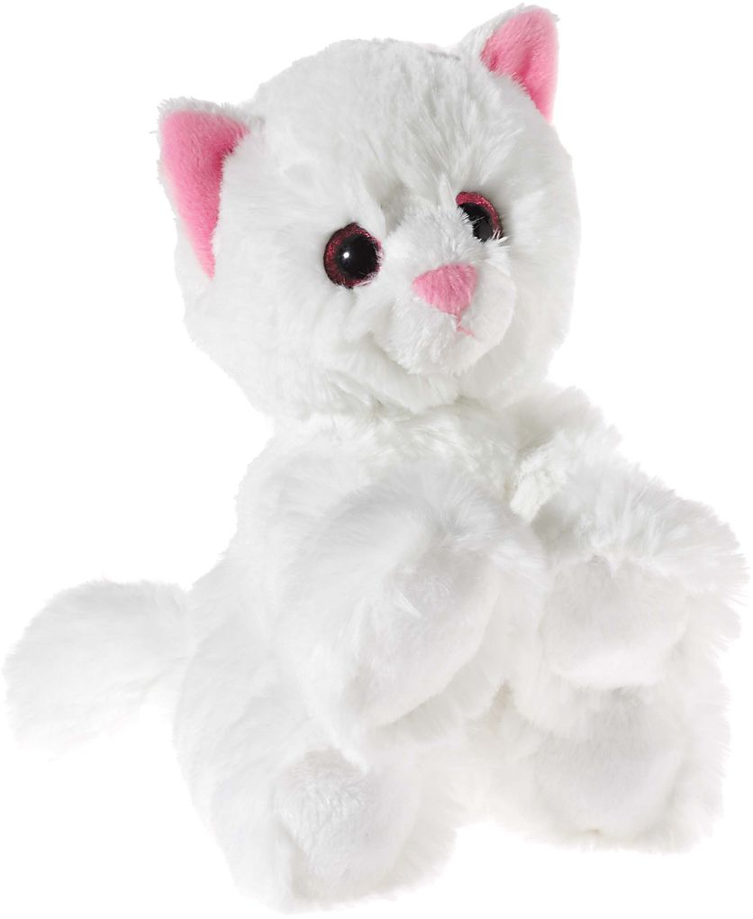GLITTER-KITTY Katzen-Baby, weiß Grösse 20 cm