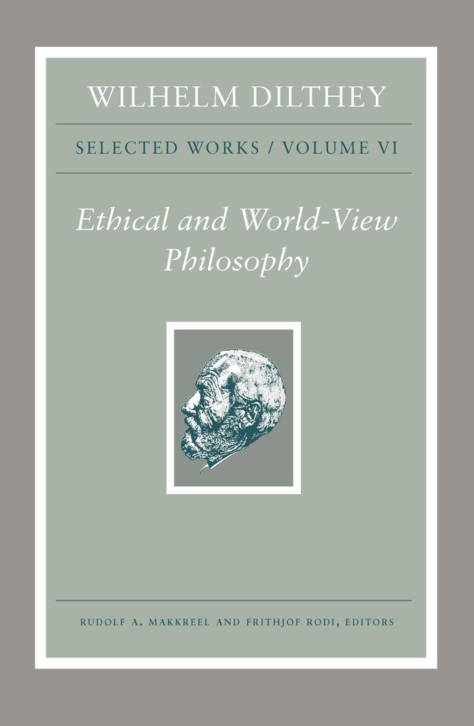 Wilhelm Dilthey: Selected Works Volume VI - Wilhelm Dilthey