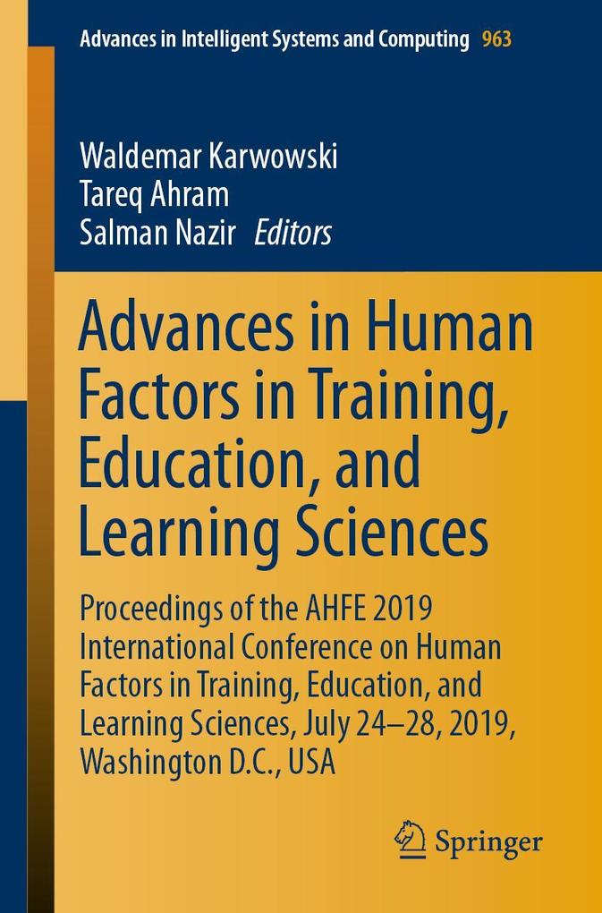 Advances in Human Factors in Training Education and Learning Sciences