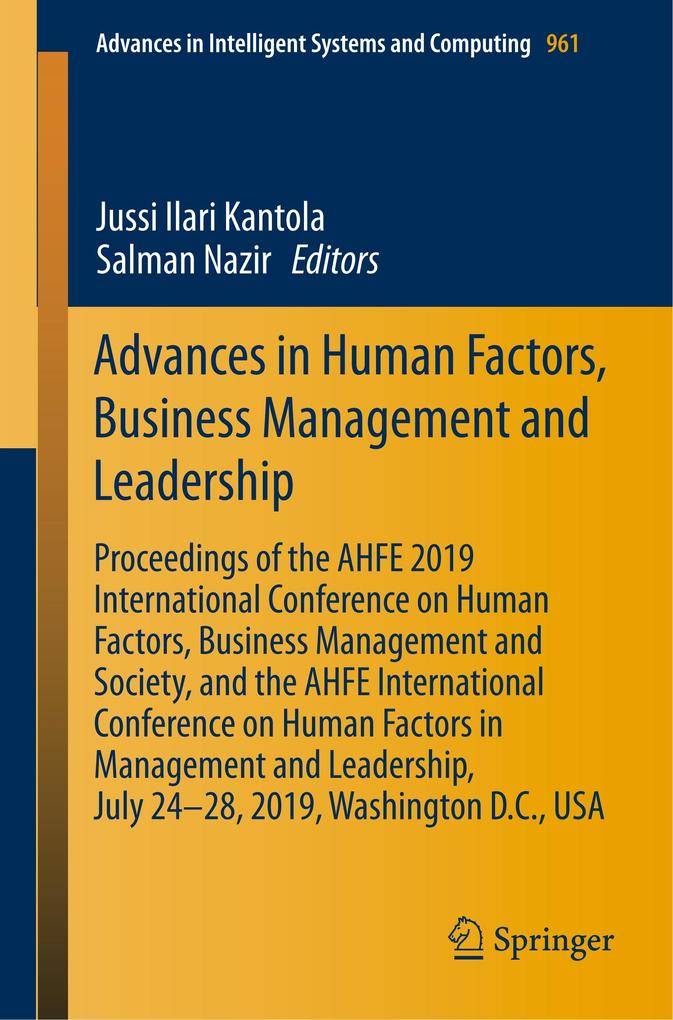 Advances in Human Factors Business Management and Leadership