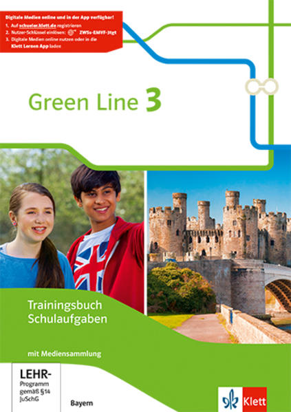 Green Line 3. Ausgabe Bayern. Trainingsbuch Schulaufgaben Heft mit Lösungen und CD-ROM 7. Klasse