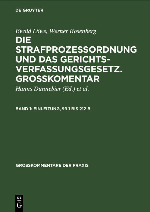 Einleitung §§ 1 bis 212 b