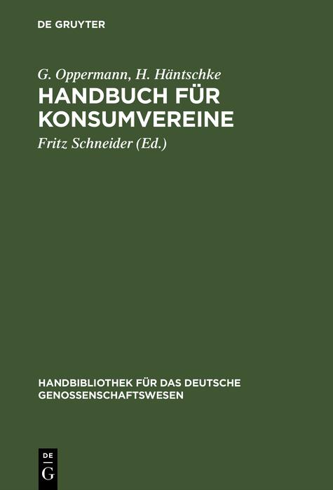 Handbuch für Konsumvereine
