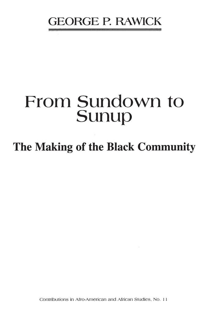 From Sundown to Sunup